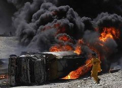 ورود مدعی العموم به حادثه واژگونی تانکر حامل سوخت در حسین آباد سنندج