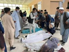 اجساد قربانیان انفجار مقابل مدرسه دخترانه در کابل
